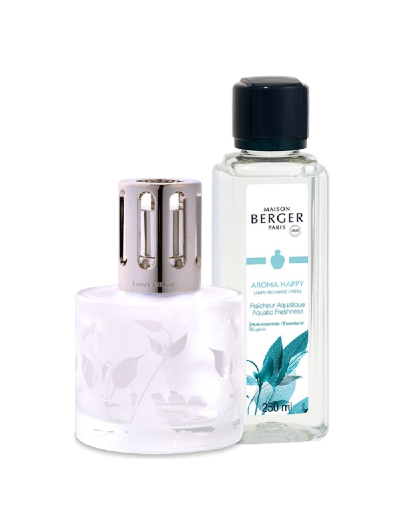 Coffret Lampe Berger Aroma + parfum Happy Maison Berger