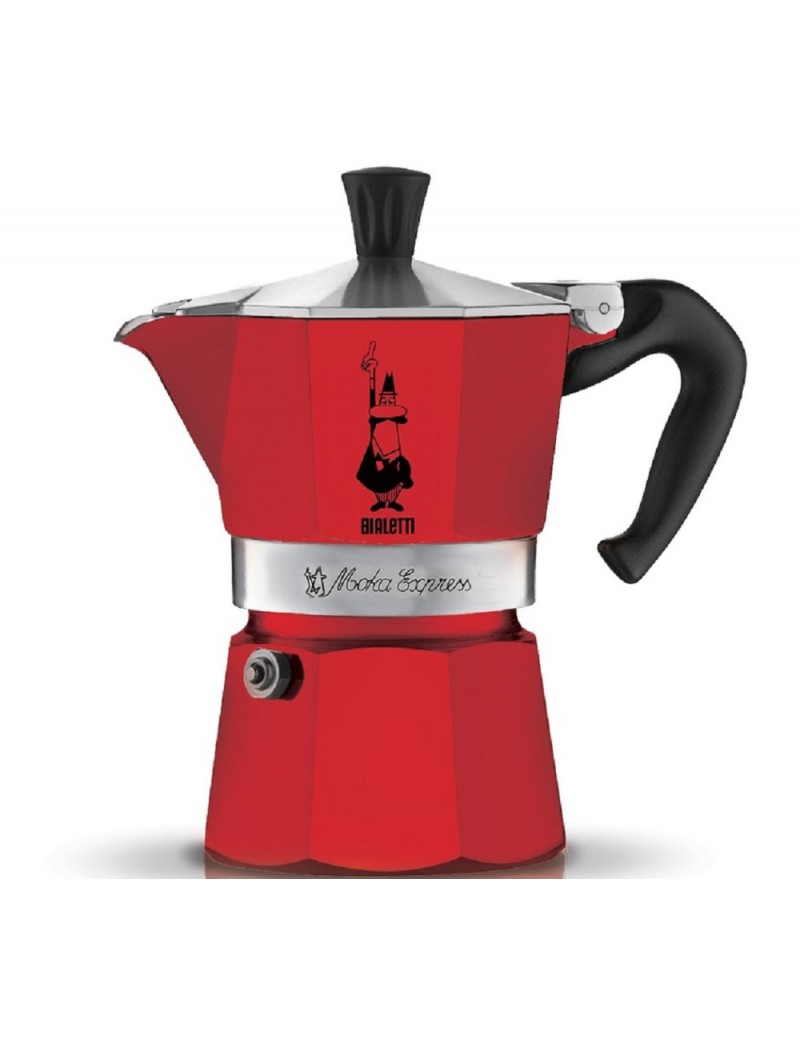 Cafetière à l'italienne Moka express rouge 6 tasses 30 cl Bialetti