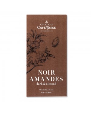 Tablette de chocolat noir amandes 85g - Café Tasse