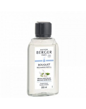 Recharge pour bouquet parfumé Délicat musc blanc 200ml - Maison Berger
