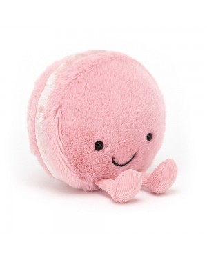Peluche macaron rose -...