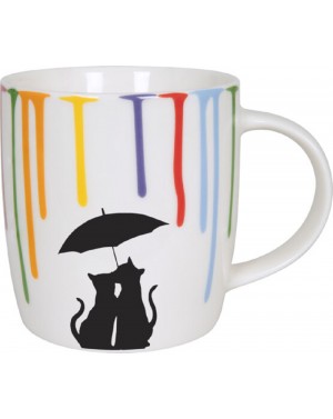 Mug chat pluie de couleurs...