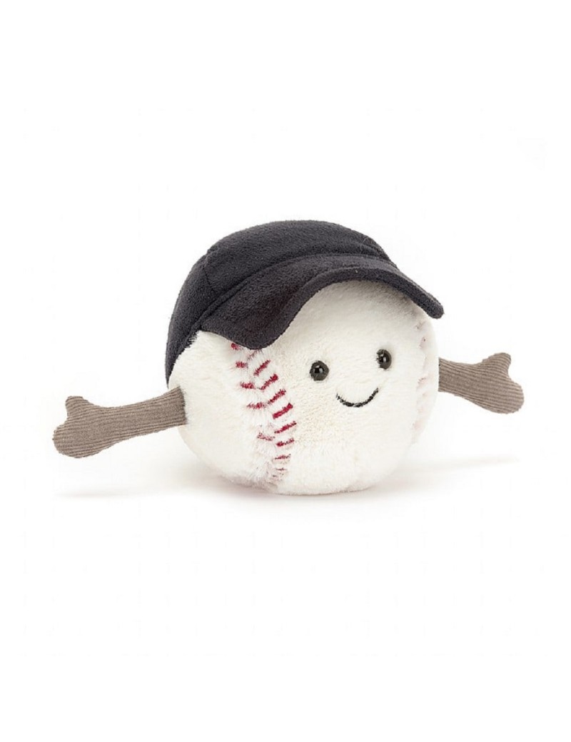 Peluche balle de baseball 10x10cm - Jellycat Peluche balle de baseball 10x10cm - Jellycat