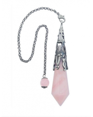 Pendule pointe quartz rose...