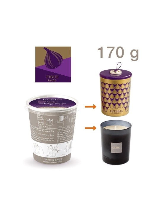Recharge pour bougie parfumée Figue noire - Esteban