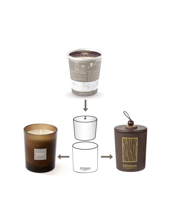 Recharge pour bougie parfumée Cèdre - Esteban