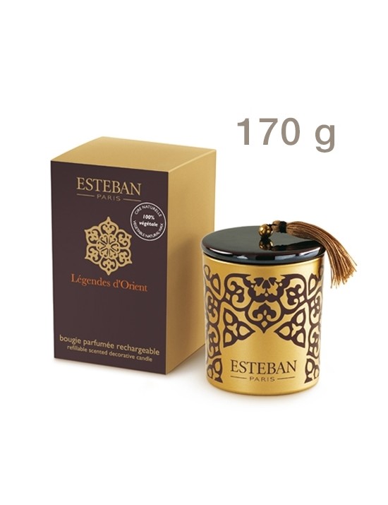 Bougie déco parfumée rechargeable Légende d'orient - Esteban