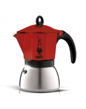 Cafetière italienne induction rouge 6 tasses - Bialetti