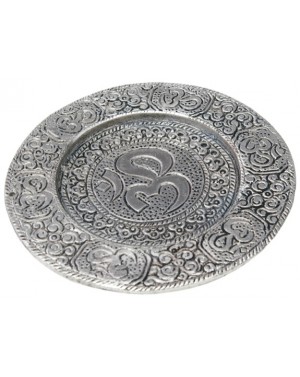 Brule encens assiette plate alu - Om