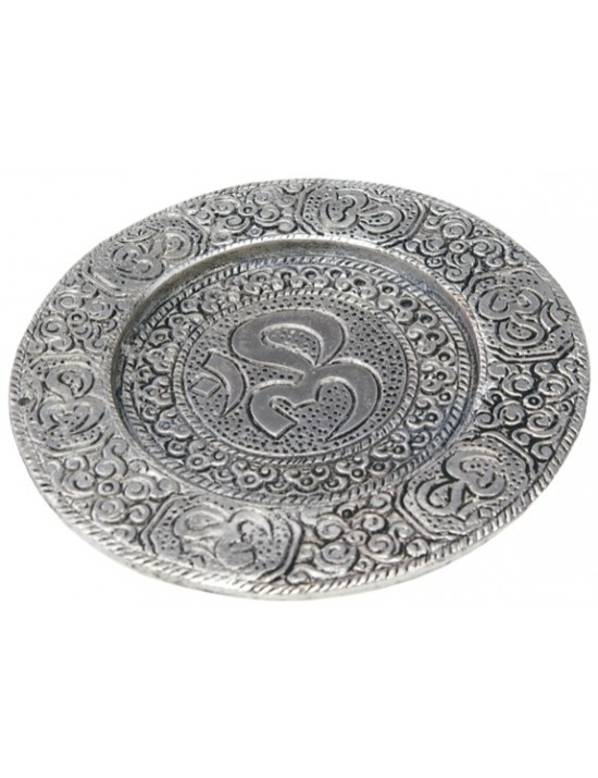 Brule encens assiette plate alu - Om