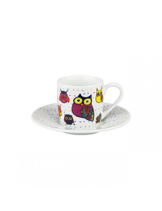 Tasse à café hiboux blanc - Konitz