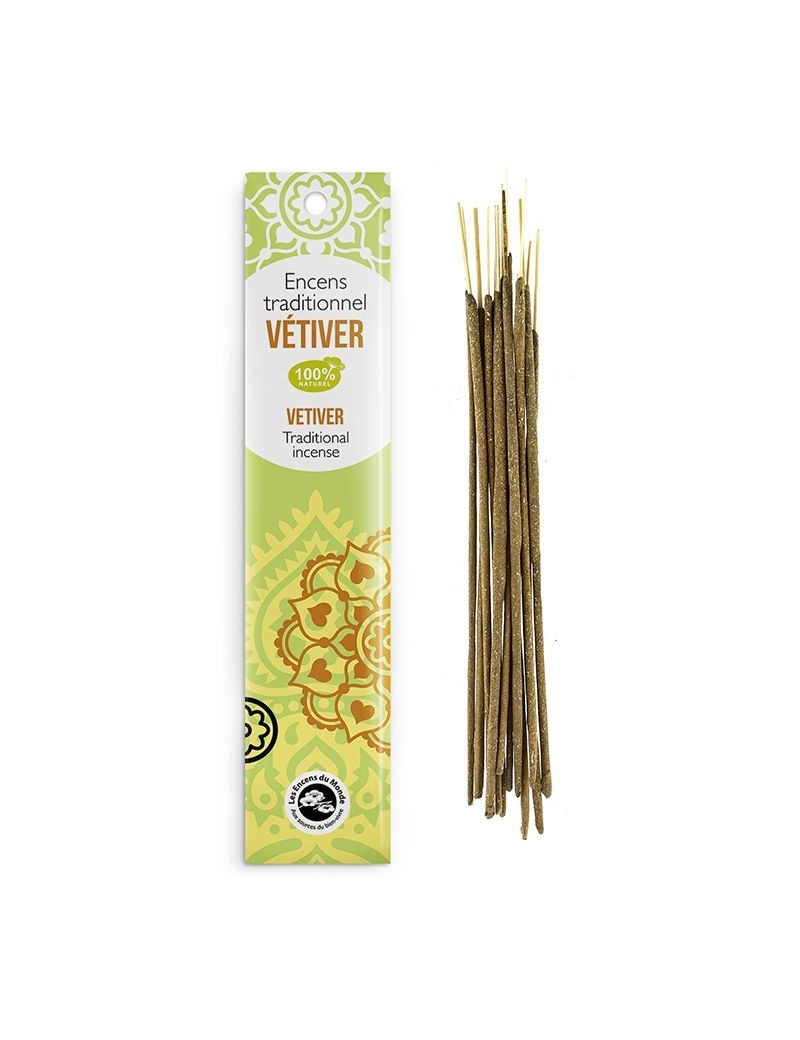 Encens indien haute tradition Vetiver - Les encens du monde