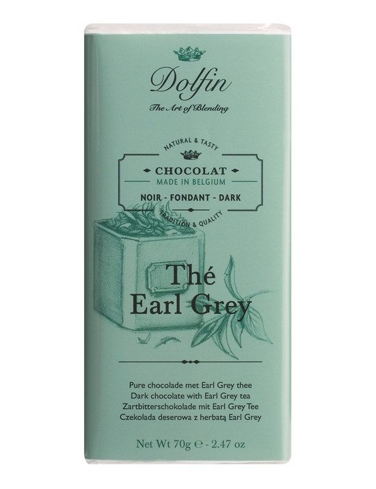 Tablette de chocolat noir 60pourcent  et  thé Earl Grey - Dolfin