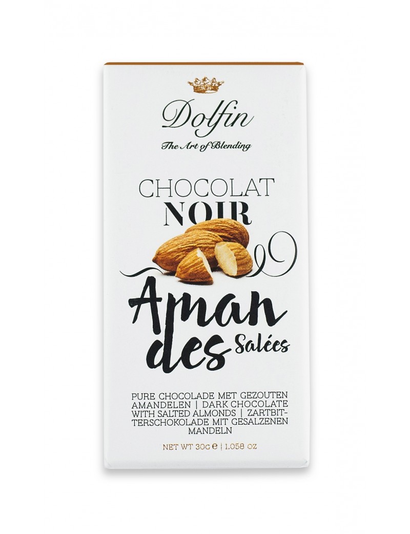 Chocolat noir Amandes grillées - Dolfin Chocolat noir Amandes grillées - Dolfin