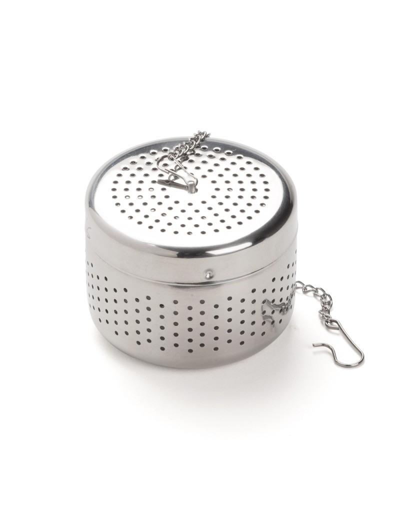 Boule à thé cylindrique inox chrome - Dammann frères