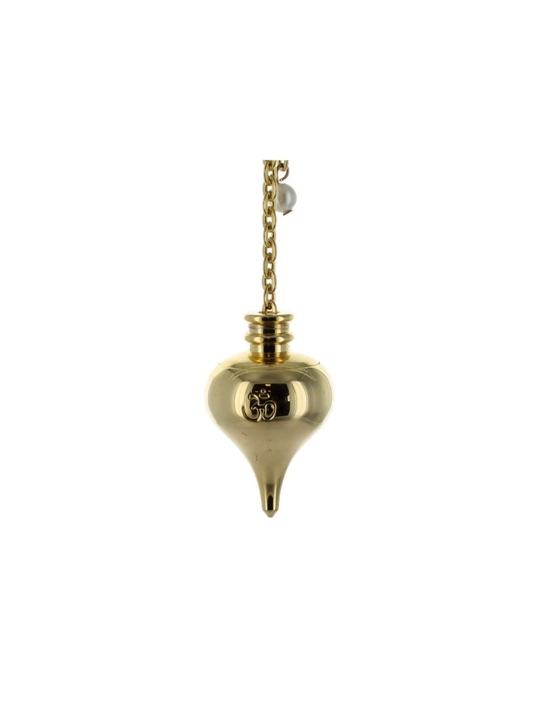 Pendule goutte doré avec gravure OM