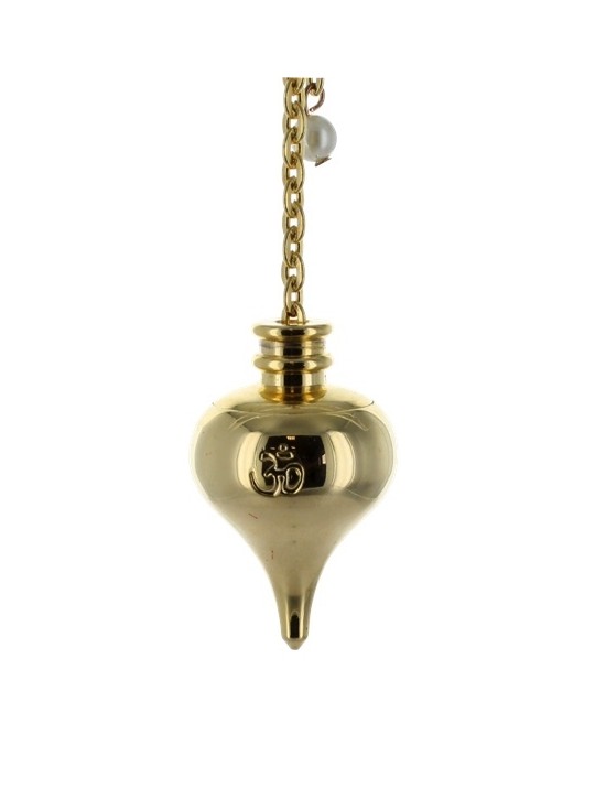 Pendule goutte doré avec gravure OM