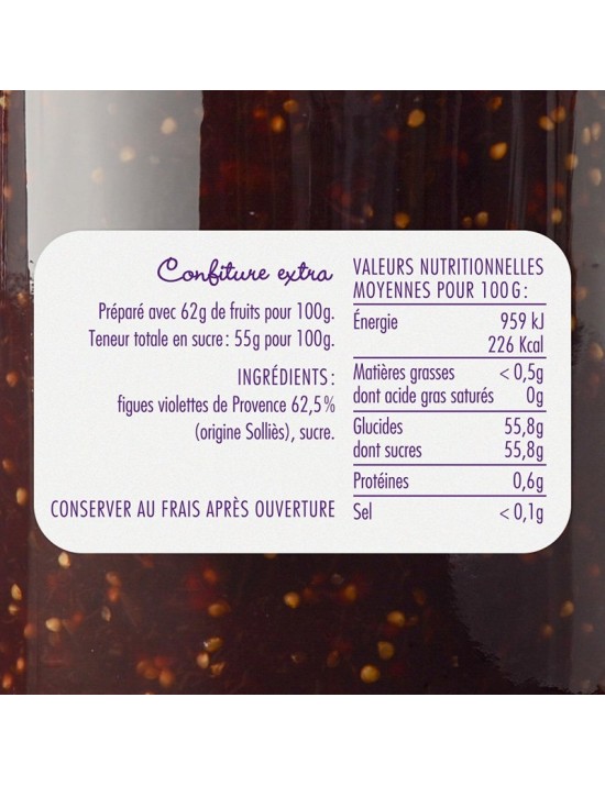 Confiture Figue Violette de Provence - La cour d'Orgères