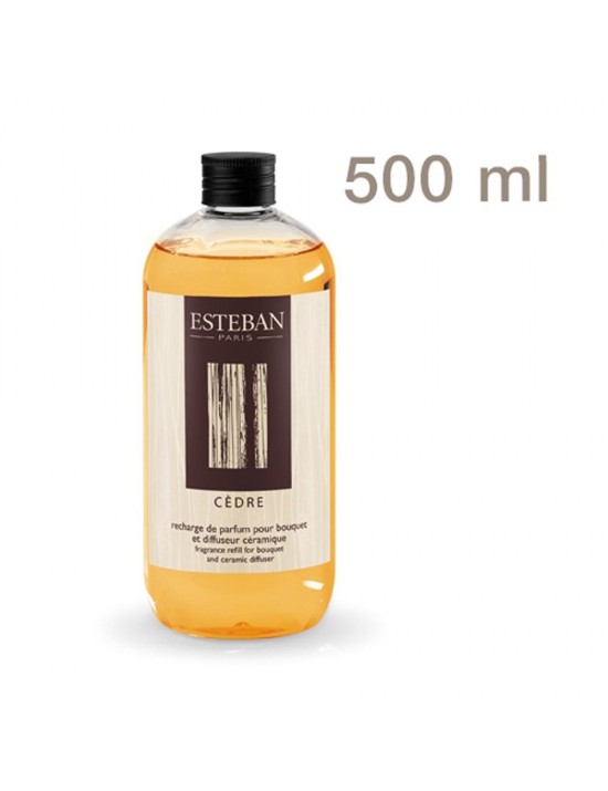 Recharge pour bouquet parfumé Cèdre 500ml - Esteban