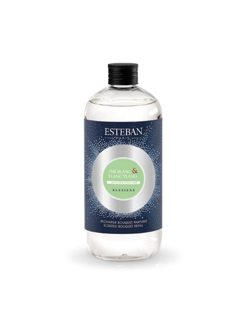 Recharge pour bouquet parfumé 500ml Thé blanc  et  Ylang Ylang - Esteban