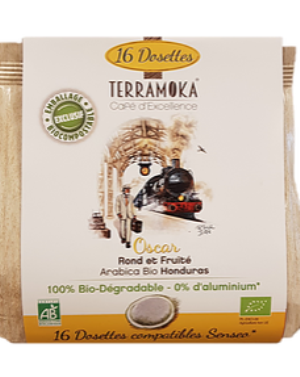 Café bio en dosettes 100% Arabica d'Ethiopie - Oscar - Terramoka
