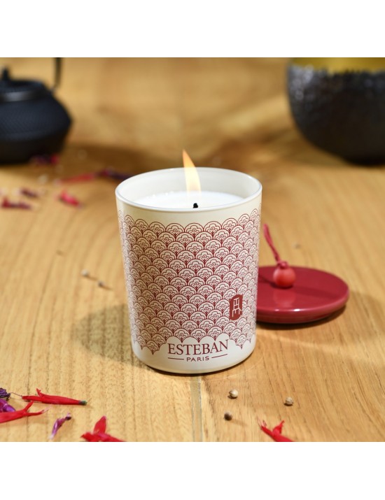 Bougie déco parfumée rechargeable Esprit de thé - Esteban