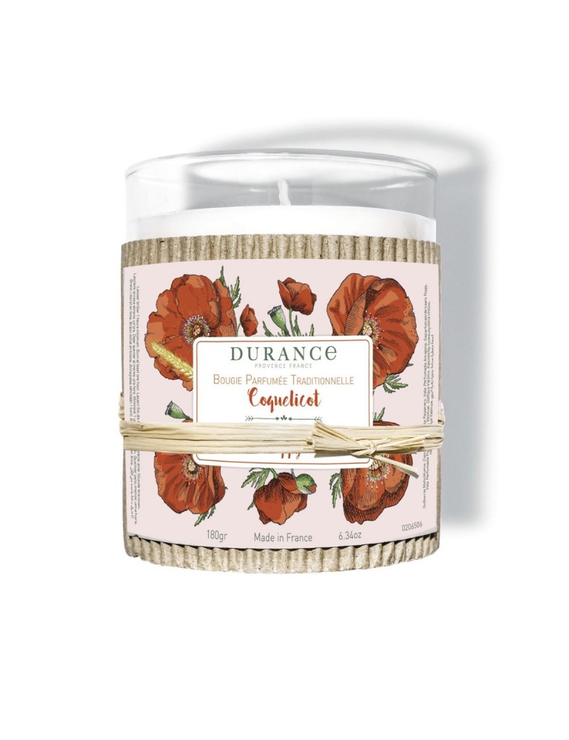 Bougie parfumée traditionnelle Coquelicot 180g - Durance